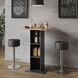 Vicco Tavolo Bar Alto Rodeo, Antracite, 70 X 70 Cm Vicco