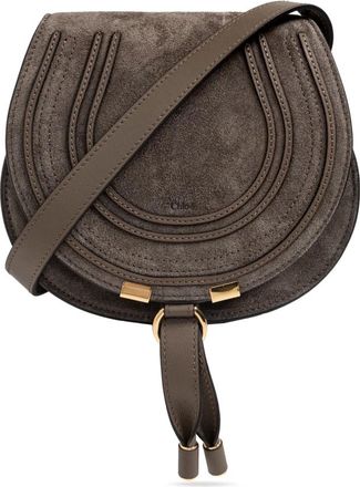 Chlo&eacute; Marcie S Suede Bag - Dames - Schoudertassen - Grijs - ONE Size - Leer - Tassen