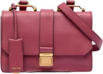 Miu Miu Pre-owned Crossbody Bag - Dames - Vintage Schoudertas - Rood - ONE Size - Leer - Vintage