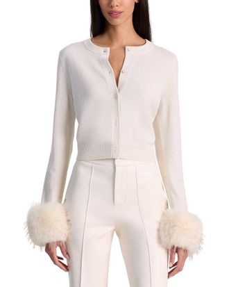 Alice & Olivia Alice + Olivia Dollie Wool-Blend Cardigan
