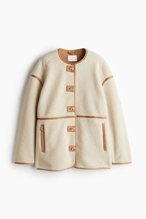 H&M Jacke aus Teddyfleece - Beige