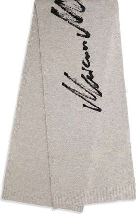 Maison Margiela Womens Gray Wool Oves Aries Scarf