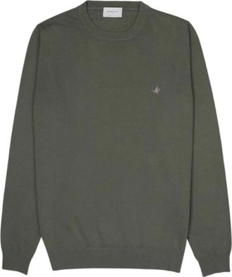 Brooksfield Groene Sweaters voor Mannen - Heren - Ronde hals truien - Groen - 4XL - Truien & Vesten