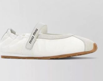 Miu Miu leather ballerina shoes