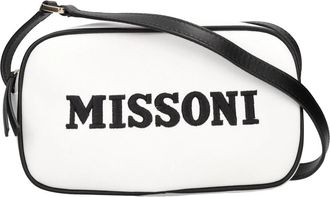 Missoni Leren Tas met Logo - Dames - Schoudertassen - Wit - ONE Size - Leer - Tassen