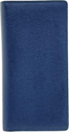 Louis Vuitton Navy Ocean Taiga Leather Leather Long Wallet (Bi-Fold) (Pre-Owned)