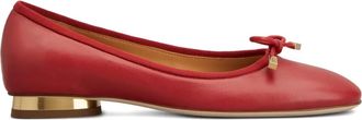 Tod's bow-detail ballet flats - women - Calf Leather/Calf Leather/Calf Leather/Rubber - 37.5 - Red