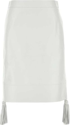 Bottega Veneta Witte Leren Rok
