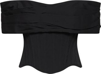 Giuseppe Di Morabito Asymmetrische Drapetop - Dames - Tops zonder mouwen - Zwart - XS - Tops