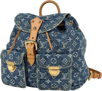 Louis Vuitton Blue Monogram Denim Backpack (Pre-Owned)