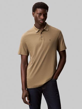 Calvin Klein Poloshirt CALVIN KLEIN SS SUPIMA CHEST EMB POLO, Herren, Gr. XXL, gr&uuml;n (capers), Piqu&eacute;, Obermaterial: 100% Baumwolle, unifarben, regular fit normal, R