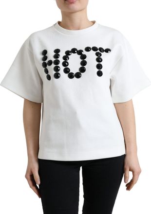 Dolce & Gabbana Hete Kristal T-shirt Korte Mouwen
