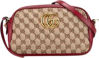Gucci Pre-owned Canvas Crossbody Bag - Dames - Vintage Schoudertas - Rood - ONE Size - Vintage