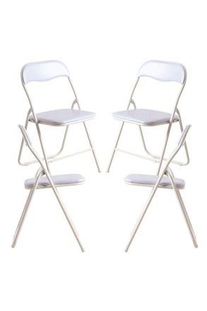 Regalos Miguel Regalos Miguel - Packs Sillas Plegables - Pack 4 Sillas Niza Basic - Blanco