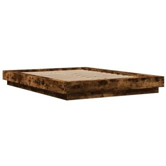 vidaXL Vidaxl - Giroletto con Luci led Rovere Fumo 120x200 cm Legno Multistrato