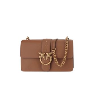 Pinko Iconische Schoudertas - Dames - Schoudertassen - Bruin - ONE Size - Tassen