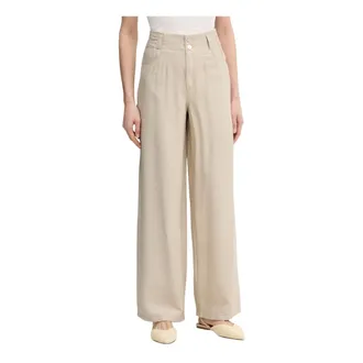 DKNY Dkny, Dames, Broeken, Beige, Maat: L Nylon