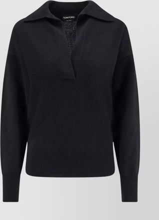 Tom Ford cashmere ribbed v-neck long-sleeve jumper