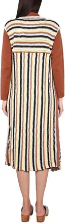 Alysi Striped Cotton Blend Vest - Multicolor
