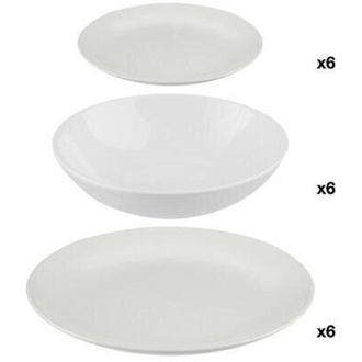 5five Simply Smart Vajilla Secret De Gourmet Blanco Cer&aacute;mica 18 Piezas