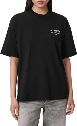 AllSaints Eliana Etta Graphic Tee in Black at Nordstrom, Size X-Small