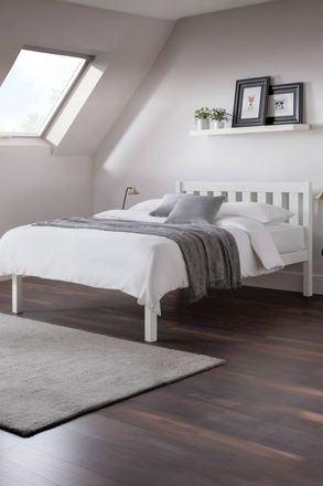 Julian Bowen Luna Bed in White | Size: Double