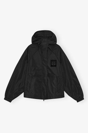 Ganni Black Nylon Jacket - Size 2XL/3XL Recycled