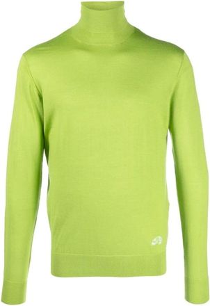 Gabriele Pasini Truien & Vesten, Heren, Groen, L, Wol, Wollen trui met ronde hals