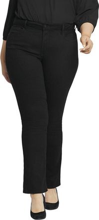 NYDJ Nydj Plus Marilyn Black Straight Jean