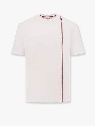 Thom Browne Cotton t-shirt with iconic stripes motif - THOM BROWNE - gender_Man