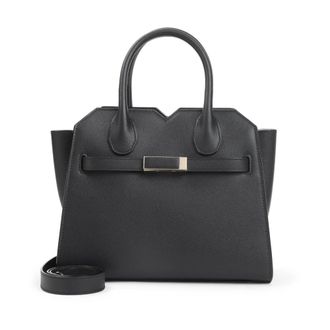 Valextra Handbags, female, Black, ONE SIZE, Black Calf Leather Mini Handbag