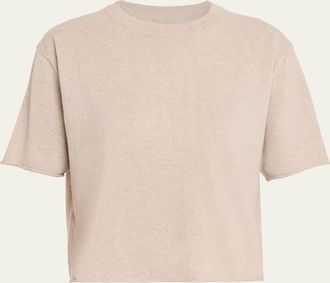 Lisa Yang Cila Short-Sleeve Cashmere T-Shirt