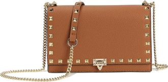 Tiffany & Fred Studded Fold-Over Leather Clutch