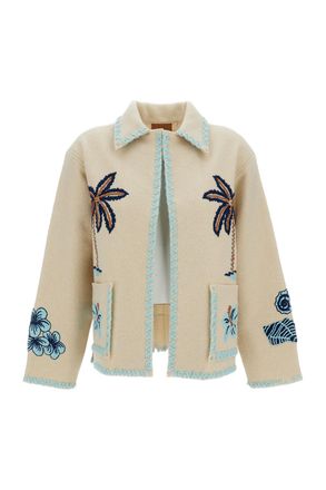 Alanui Intricately Embroidered Virgin Wool Jacket with Boxy Silhouette