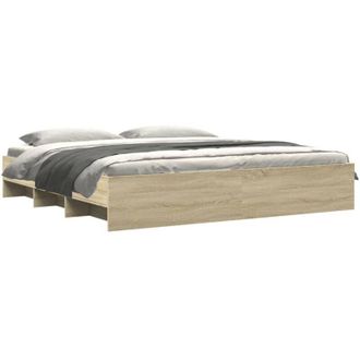 vidaXL Estructura De Cama Sin Colch&oacute;n Roble Sonoma 200x200 Cm Vidaxl