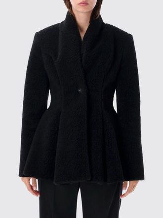 Stella McCartney Cappotto corto monopetto in misto lana con collo a scialle