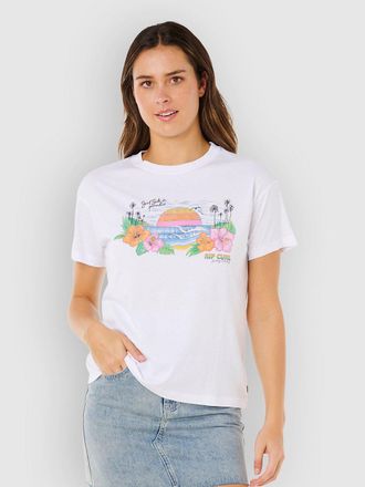 Rip Curl Sun Rays Cropped Camiseta blanco