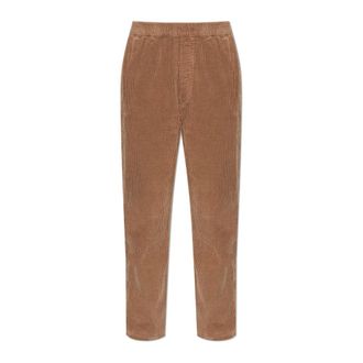 American Vintage American Vintage, Straight Trousers, male, Brown, Size: 2XL Padow Corduroy Trousers