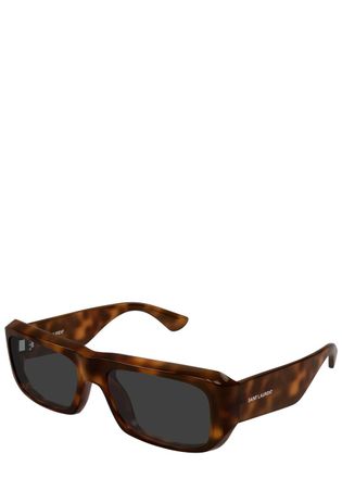 Saint Laurent Rectangle-frame Sunglasses - Grey - One Size