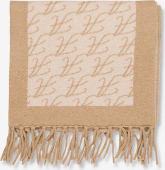 Aur&eacute;lien Monogramm-Jacquard-Schal aus Kaschmir AUR1