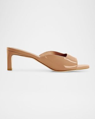 Bernardo Patent Leather Mule Sandals