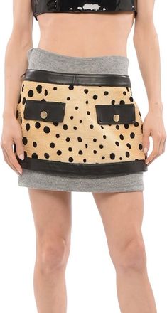 Dsquared2 Multicolor Animal Print Mini Skirt
