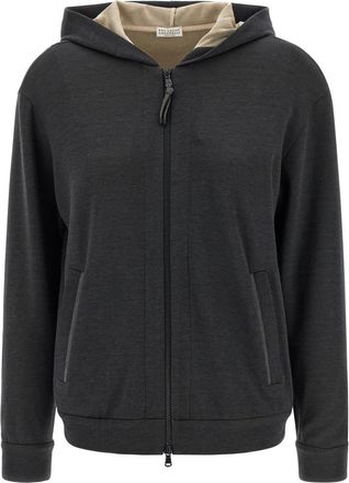 Brunello Cucinelli Grey Monile hoodie