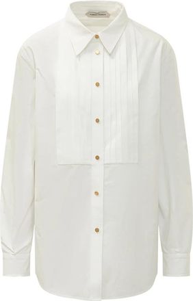 Alberta Ferretti Blouse in cr&ecirc;pe - Dames - Overhemden - Wit - 2XL - Overhemden