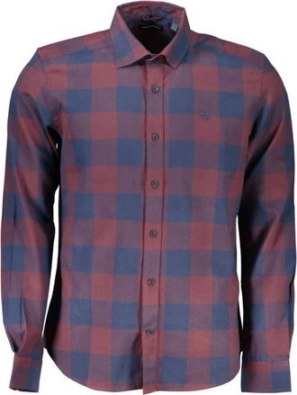 North Sails Rood Geruite Katoenen Overhemd - Heren - Casual Overhemden - Veelkleurig - 2XL - Katoen - Overhemden