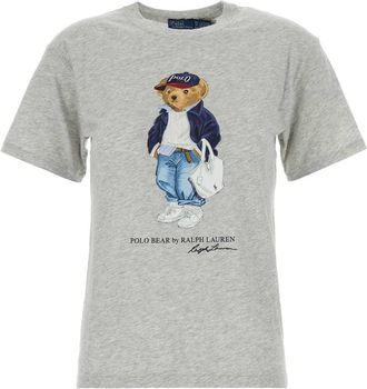 Polo Ralph Lauren Melange Grey Cotton T Shirt