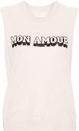 Zadig&Voltaire Nida Li Mon Amour knitted top - women - Organic Linen/Organic Cotton - S - Neutrals