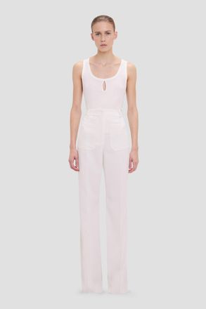 Victoria Beckham Alina Trouser In Ivory 10