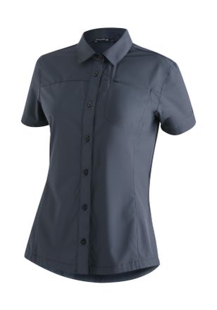 Maier Sports Funktionsbluse MAIER SPORTS Magos S/S W, Damen, Gr. 36, grau, 94% Polyester, 6% Elasthan, Blusen Funktionsbluse, Damen Hemdbluse, atmungsaktives Freiz