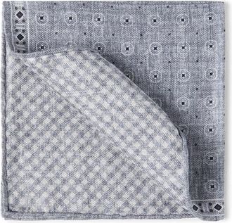 Brunello Cucinelli Silk pocket square in Grey at Nordstrom